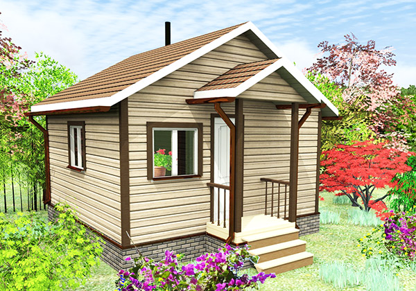 Баня 5х5 из бруса 150x150 под ключ - внешний вид